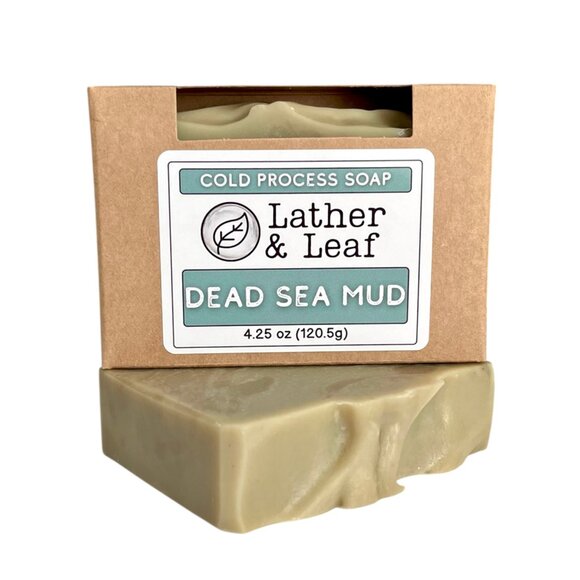 Dead Sea Mud Cold Process Soap Natural Handcrafted Artisan Soap Bar - Picture 1 of 4